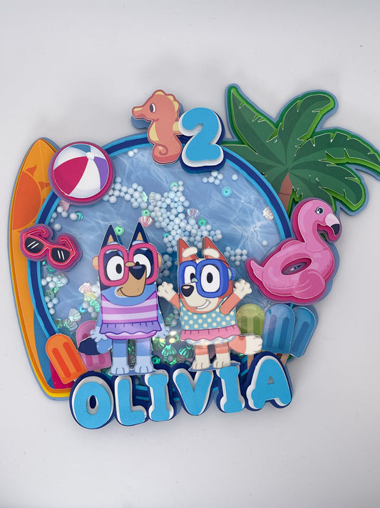 Pool Party Cake Topper