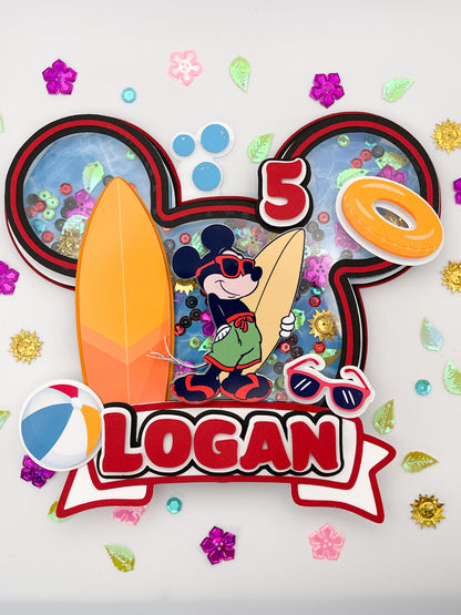 Mickey & Minnie Pool Party Cake Toppers