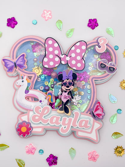 Mickey & Minnie Pool Party Cake Toppers