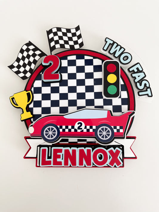 Two Fast Cake Topper