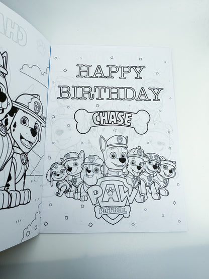 Paw Patrol Personalized Colouring Books